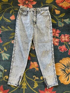 Vintage Dakota Blue Acid Wash Studded Jeans Size 11